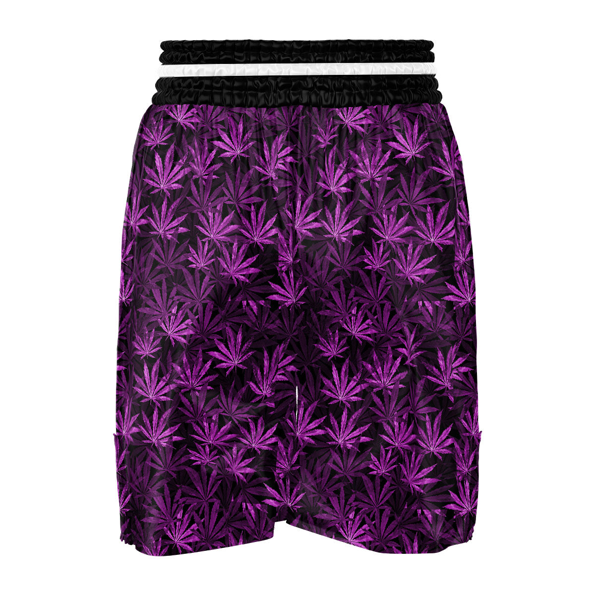 Marijuana Leaf Purple Print Pattern Boxing Shorts-grizzshop