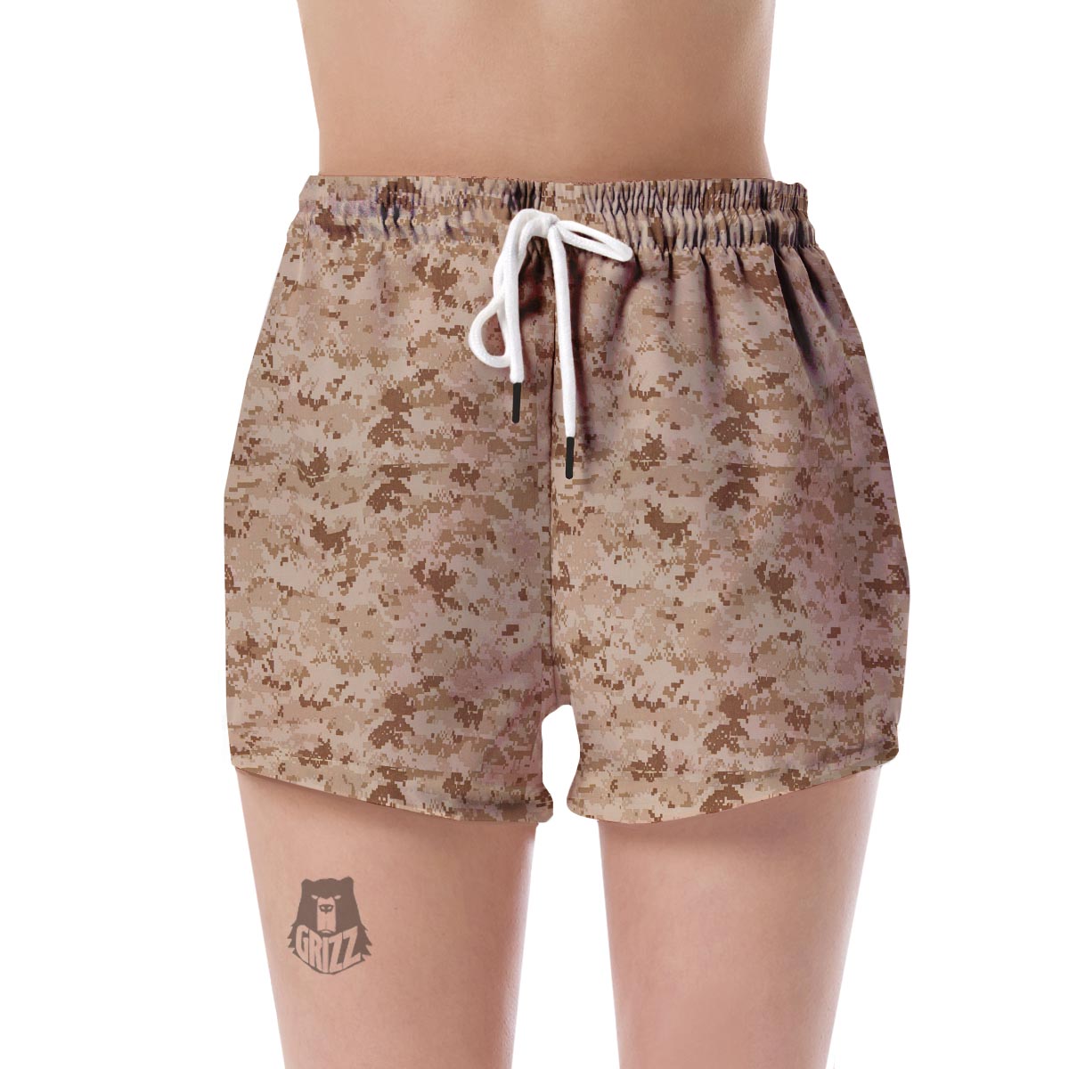 Marine Military Camouflage Camo Pattern Print Women's Shorts-grizzshop