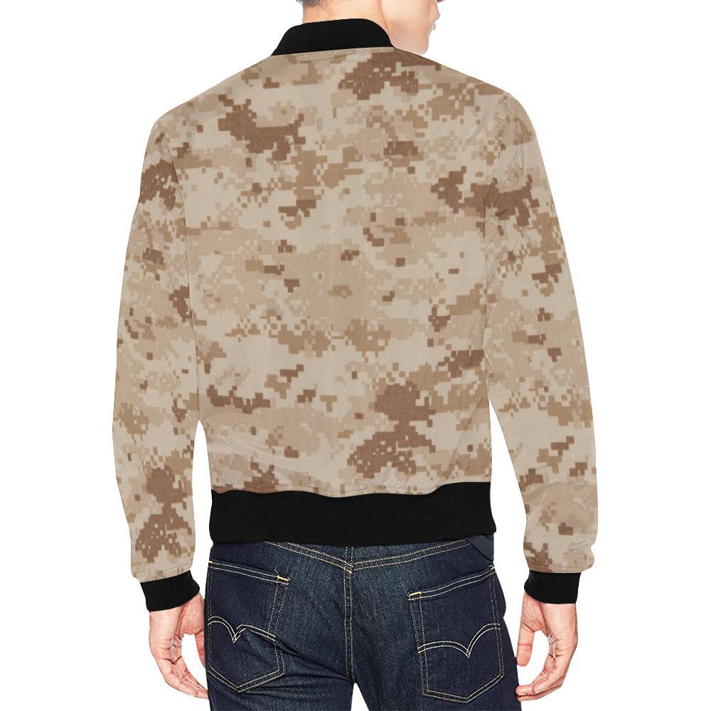 Marine Military Camouflage Camo Pattern Print Men's Bomber Jacket-grizzshop