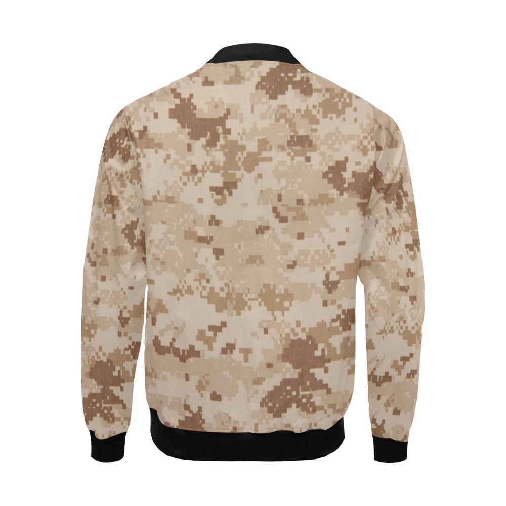 Marine Military Camouflage Camo Pattern Print Men's Bomber Jacket-grizzshop
