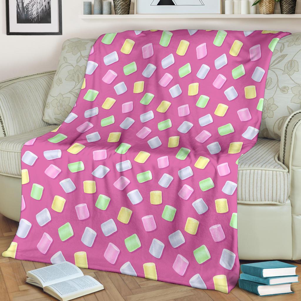 Marshmallow Colorful Pattern Print Blanket-grizzshop