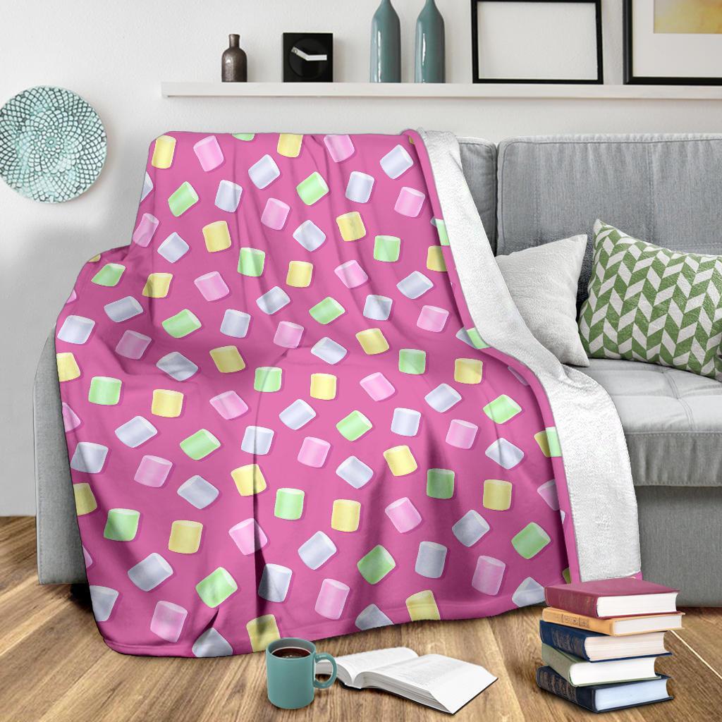 Marshmallow Colorful Pattern Print Blanket-grizzshop
