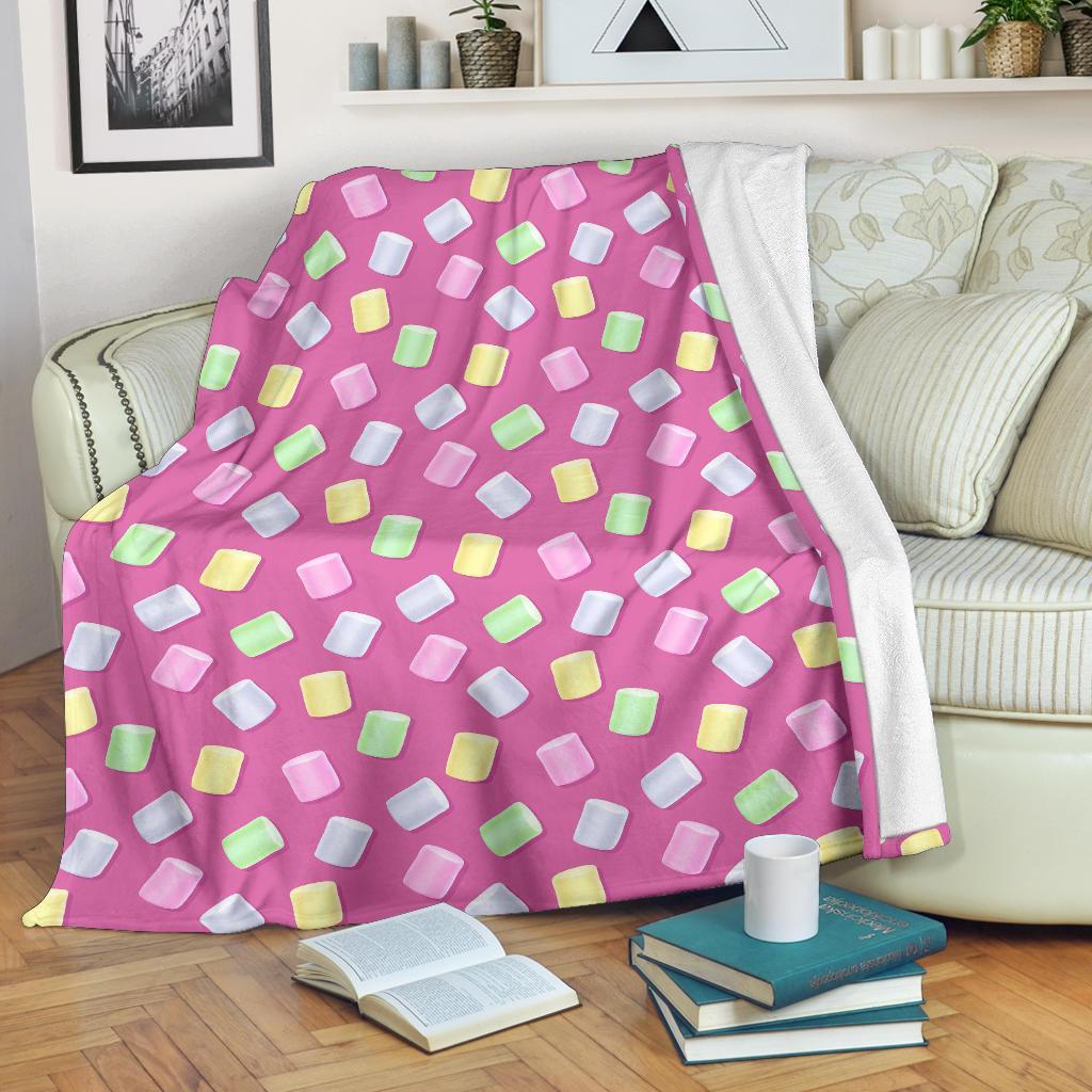 Marshmallow Colorful Pattern Print Blanket-grizzshop