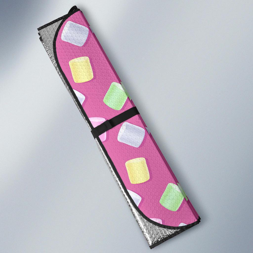 Marshmallow Colorful Pattern Print Car Sun Shade-grizzshop