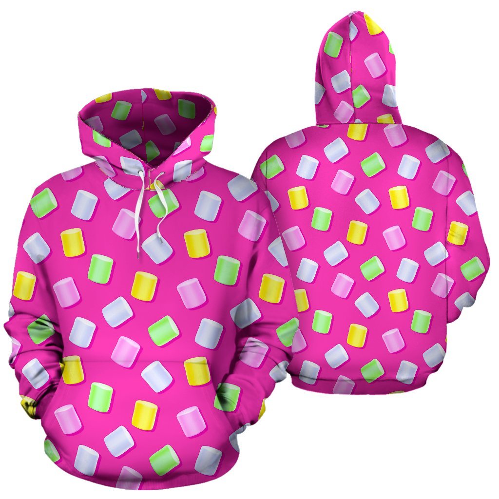Marshmallow Colorful Pattern Print Men Women Pullover Hoodie-grizzshop
