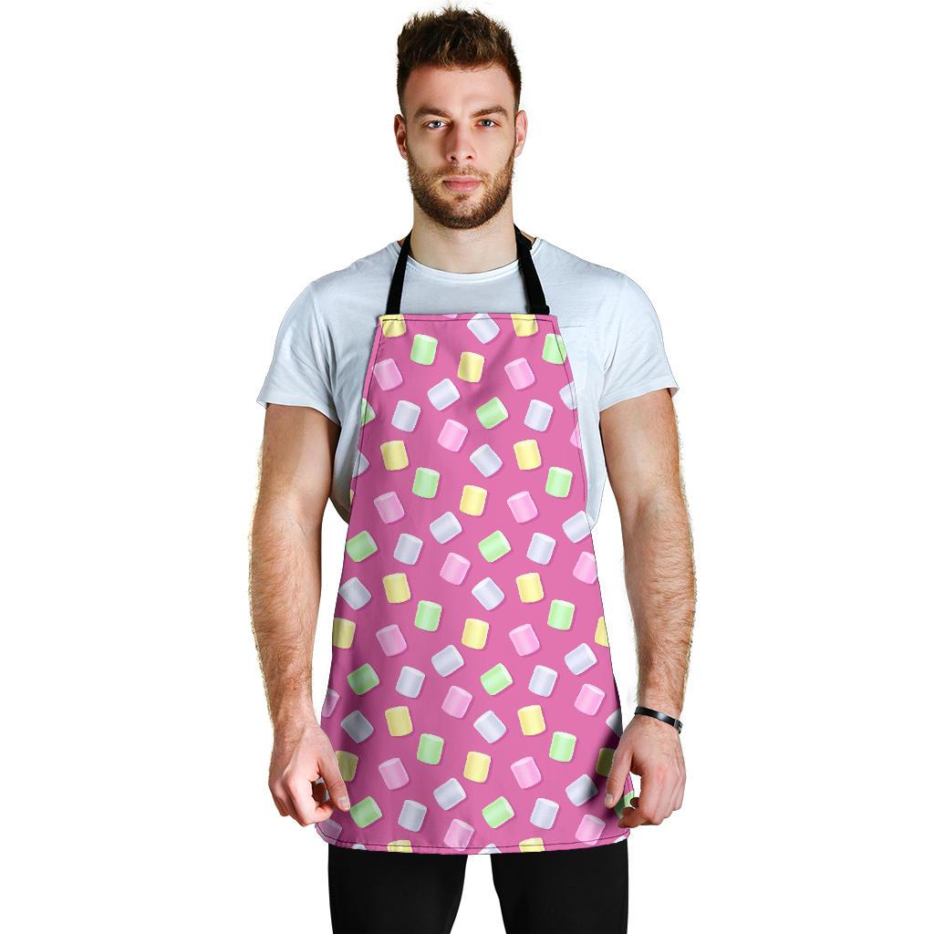Marshmallow Colorful Pattern Print Men's Apron-grizzshop