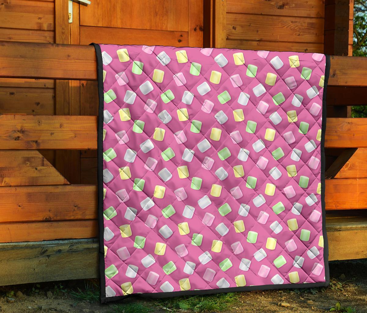 Marshmallow Colorful Pattern Print Quilt-grizzshop