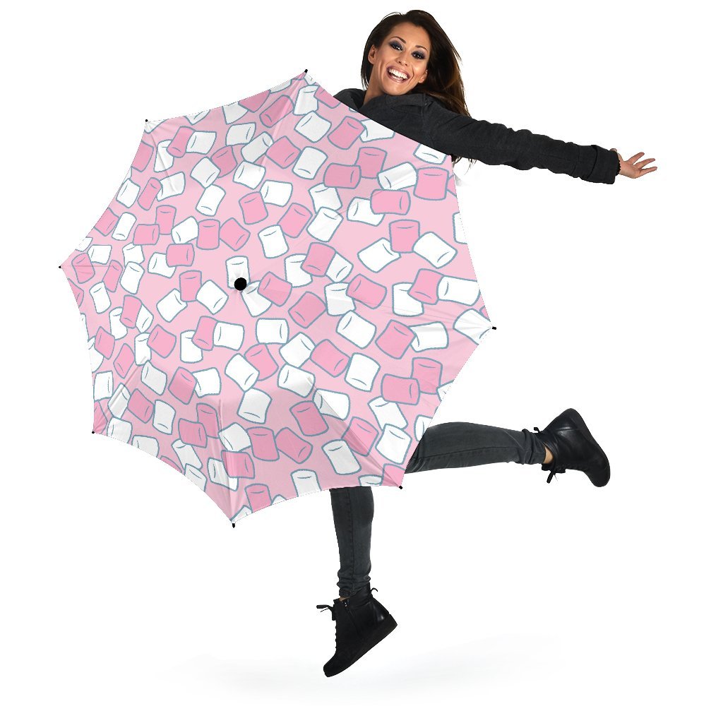 Marshmallow Colorful Print Pattern Automatic Foldable Umbrella-grizzshop