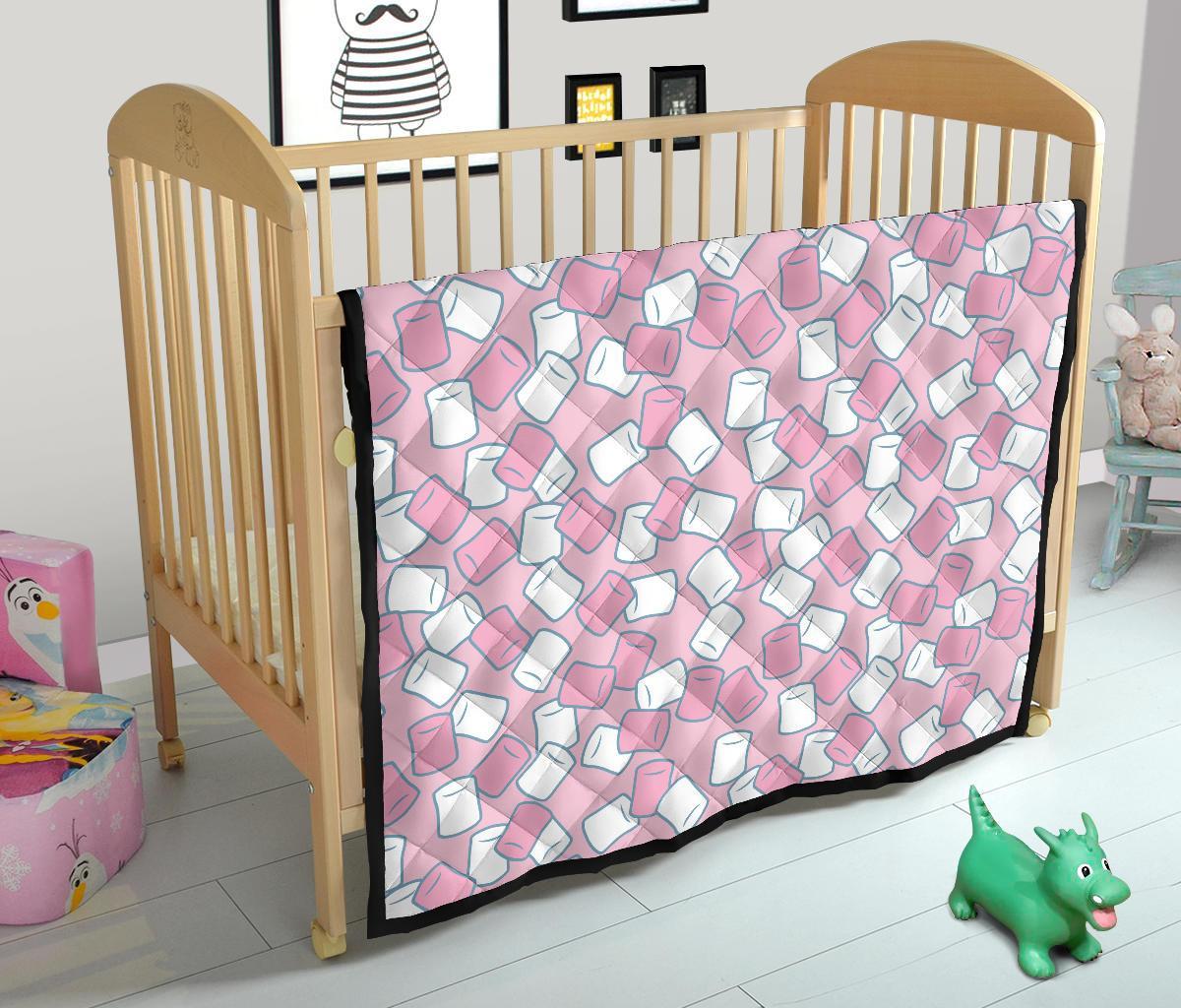 Marshmallow Colorful Print Pattern Quilt-grizzshop