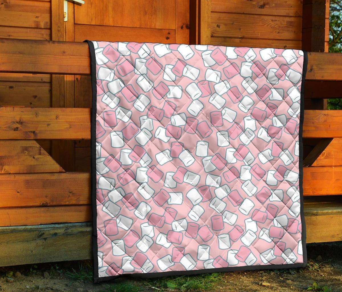 Marshmallow Colorful Print Pattern Quilt-grizzshop