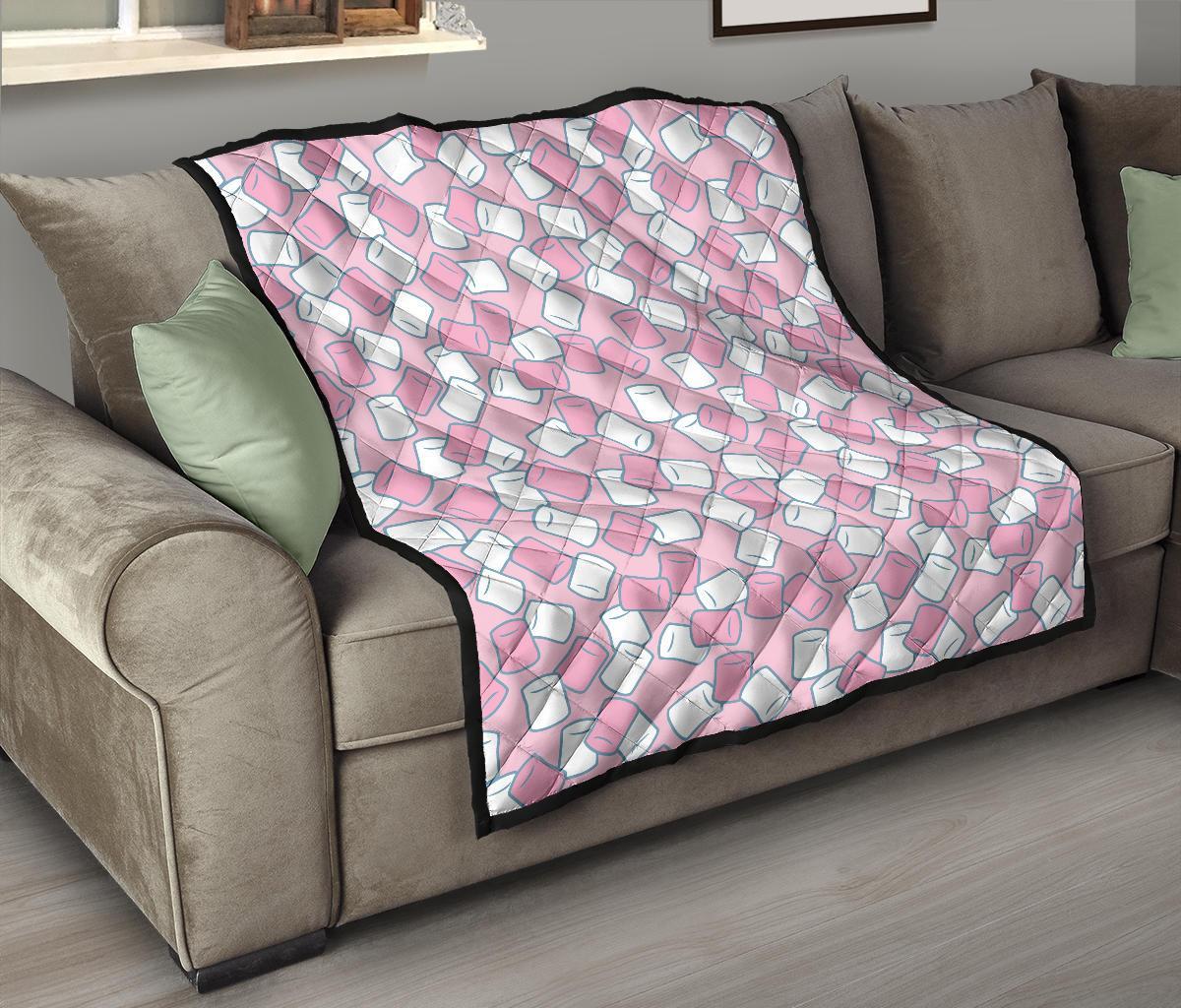 Marshmallow Colorful Print Pattern Quilt-grizzshop