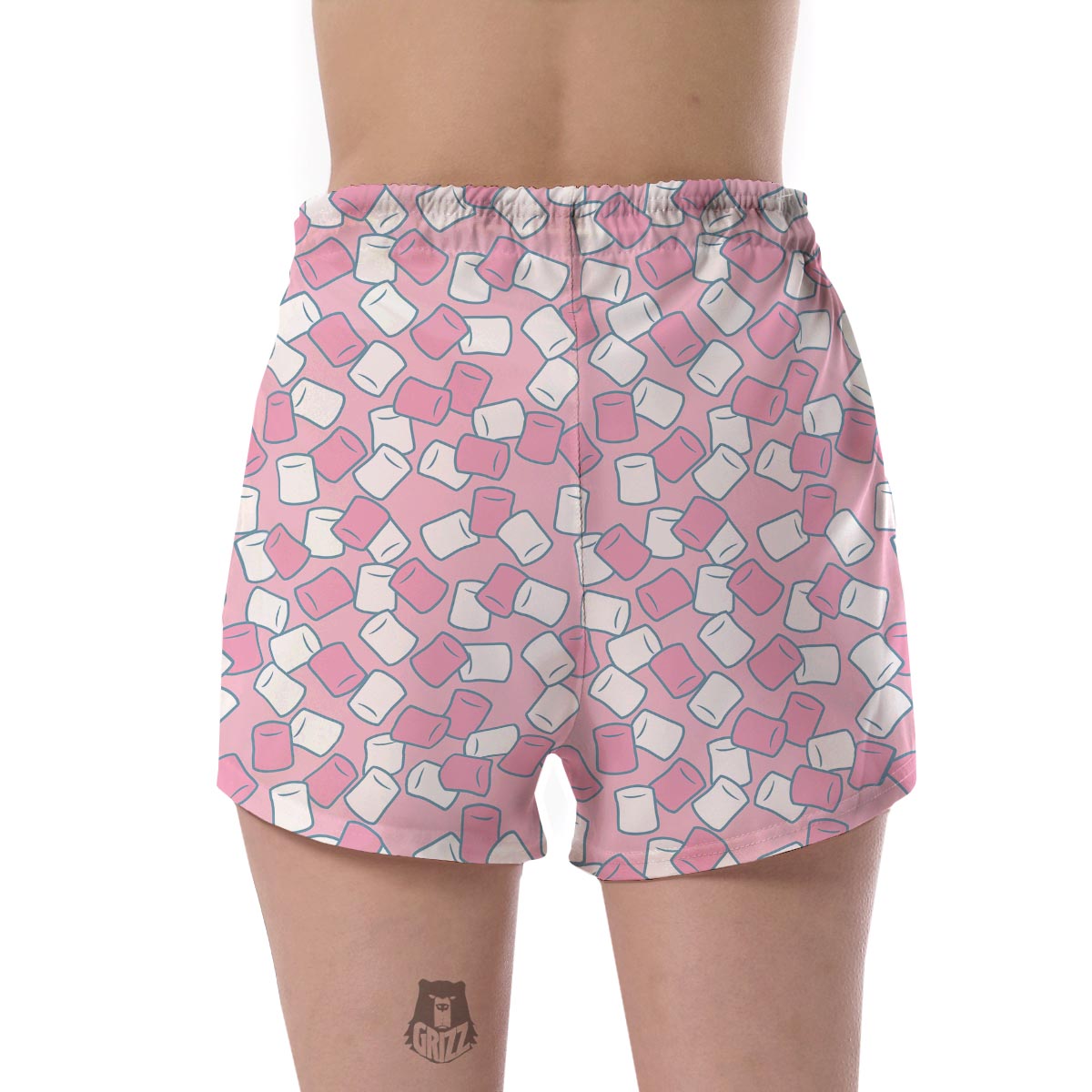 Marshmallow Colorful Print Pattern Women's Shorts-grizzshop