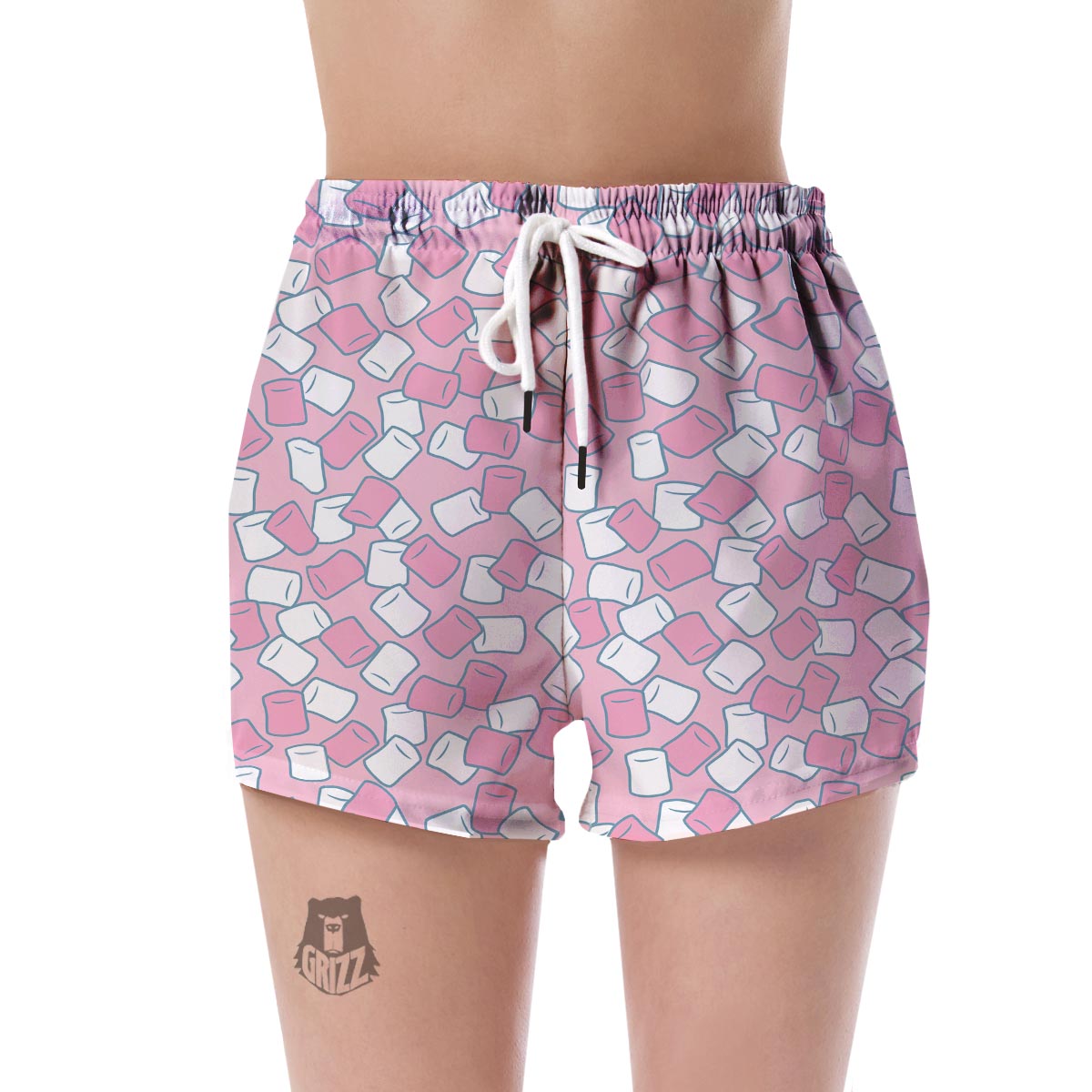 Marshmallow Colorful Print Pattern Women's Shorts-grizzshop
