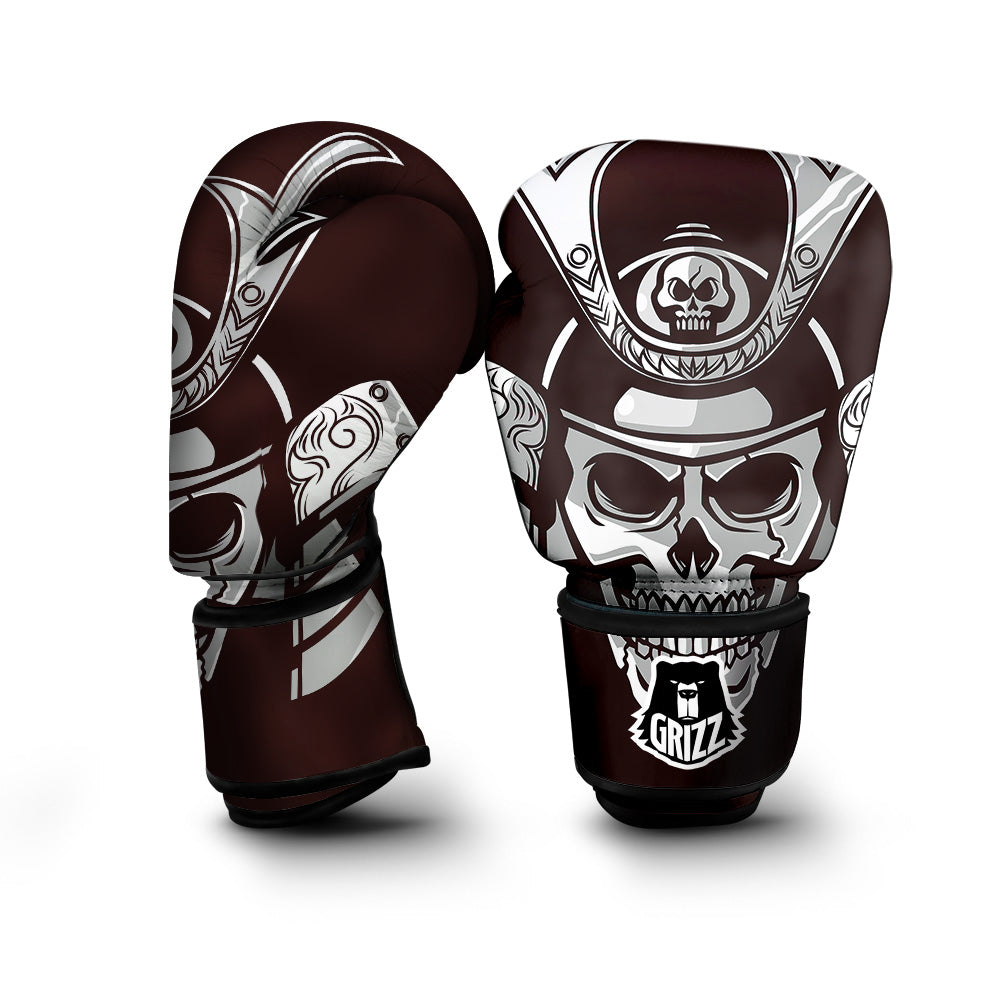 Mask Black Samurai Print Boxing Gloves-grizzshop