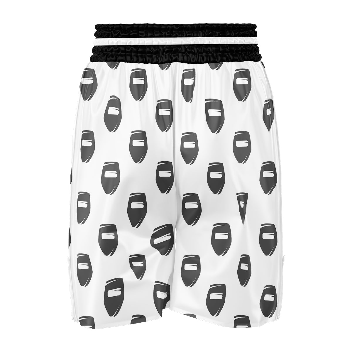 Mask Welding Print Pattern Boxing Shorts-grizzshop