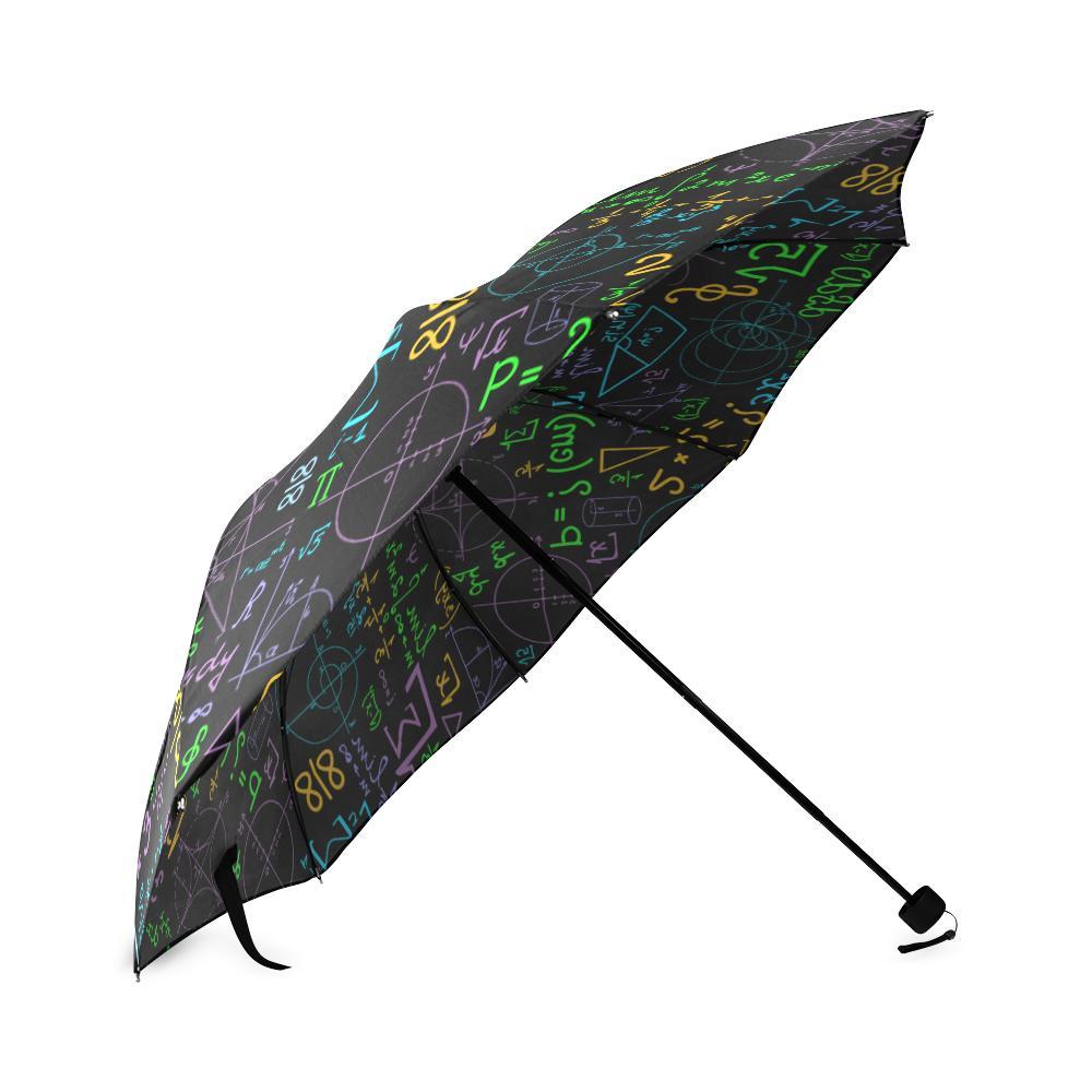 Math Pattern Print Foldable Umbrella-grizzshop
