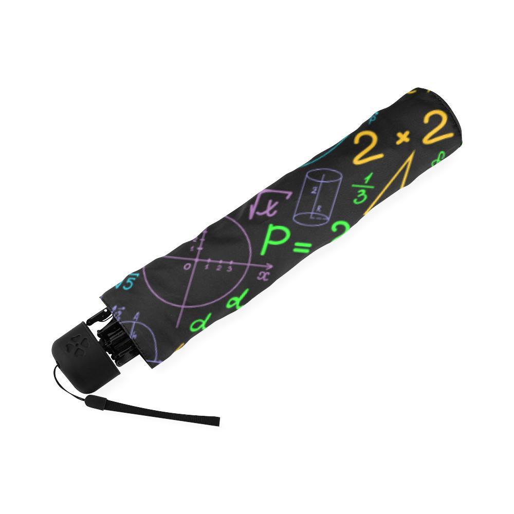 Math Pattern Print Foldable Umbrella-grizzshop