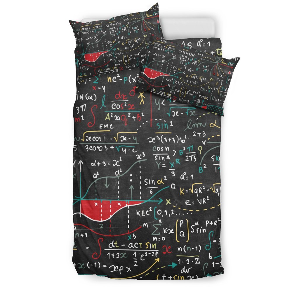 Math Print Pattern Duvet Cover Bedding Set-grizzshop