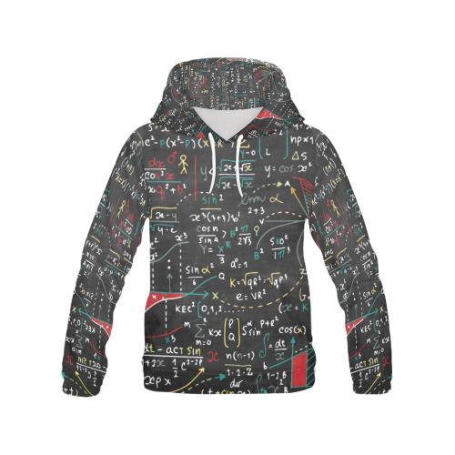 Math Print Pattern Women Pullover Hoodie-grizzshop