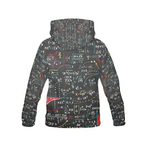 Math Print Pattern Women Pullover Hoodie-grizzshop