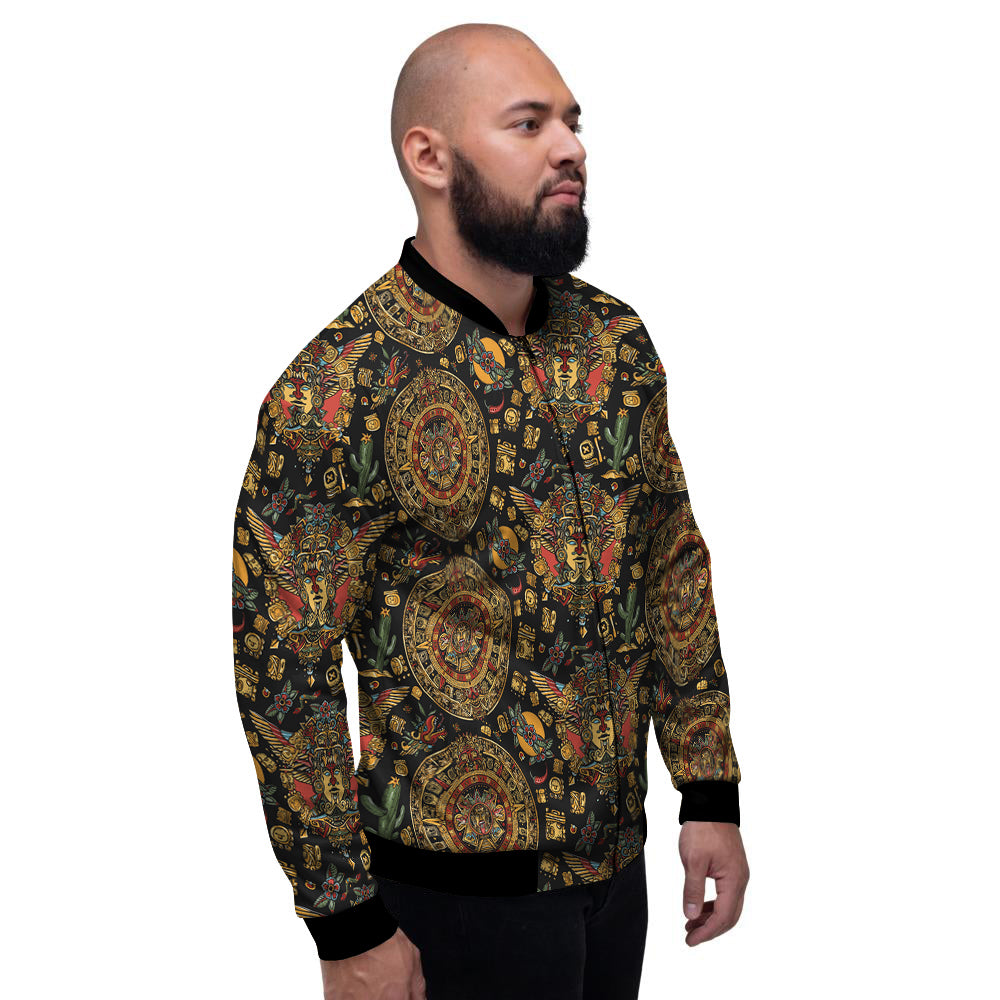 Maya Ancient Print Pattern Men's Bomber Jacket-grizzshop