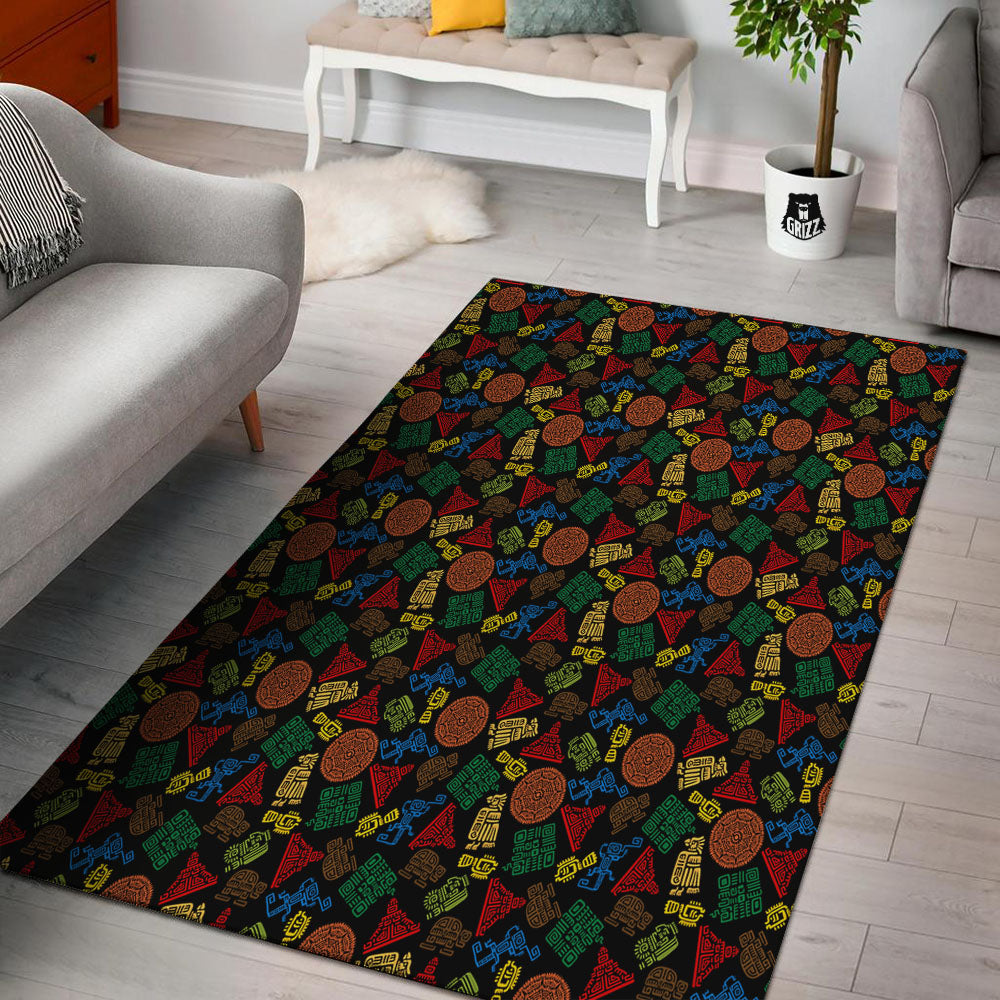 Maya Colorful Print Pattern Floor Mat-grizzshop