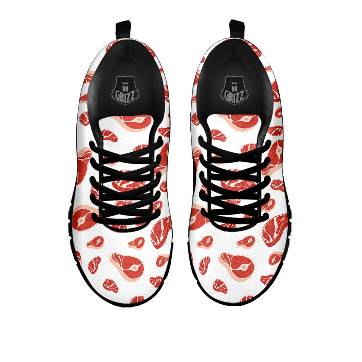 Meat Print Pattern Black Sneaker-grizzshop