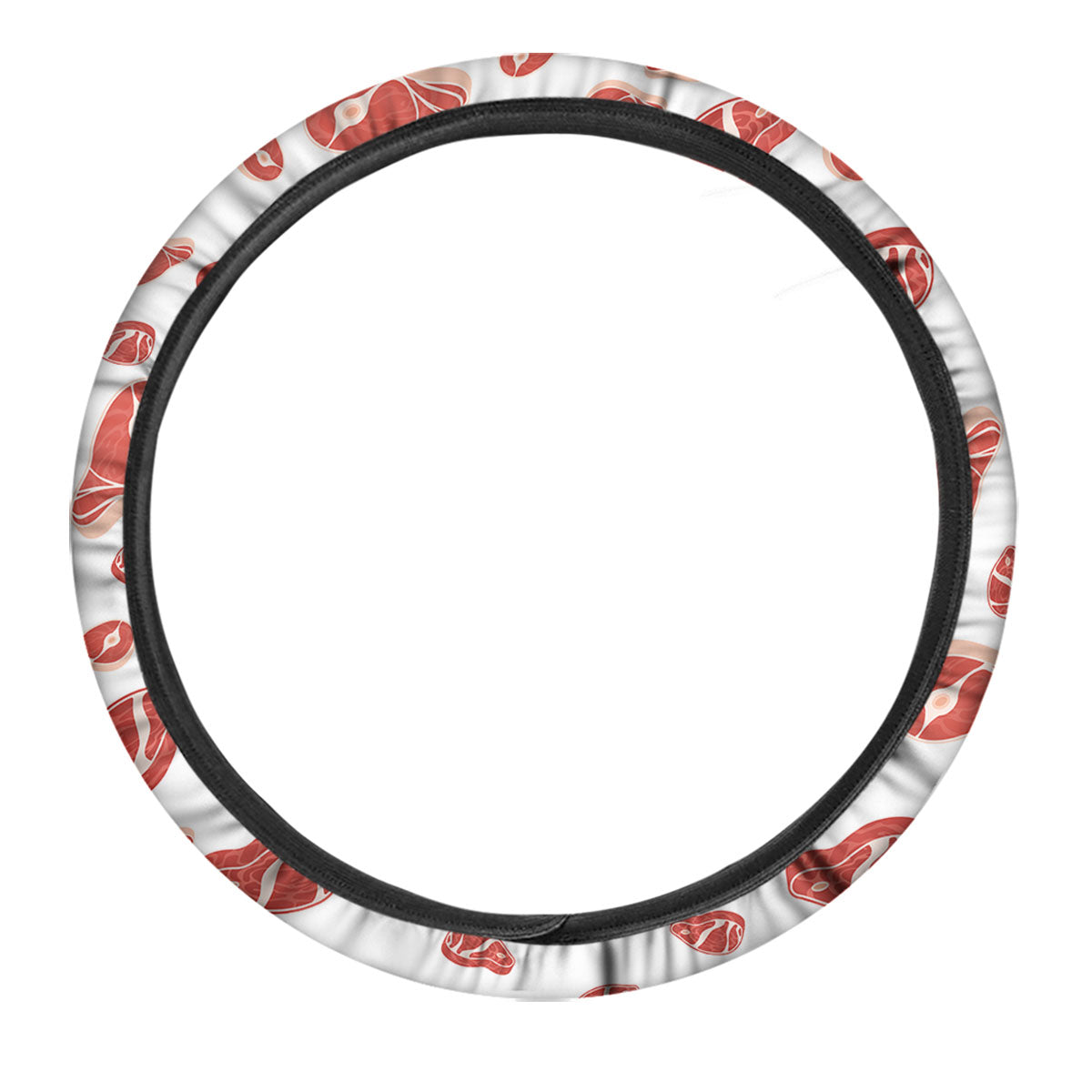 Meat Print Pattern Car Steering Wheel Cover-grizzshop