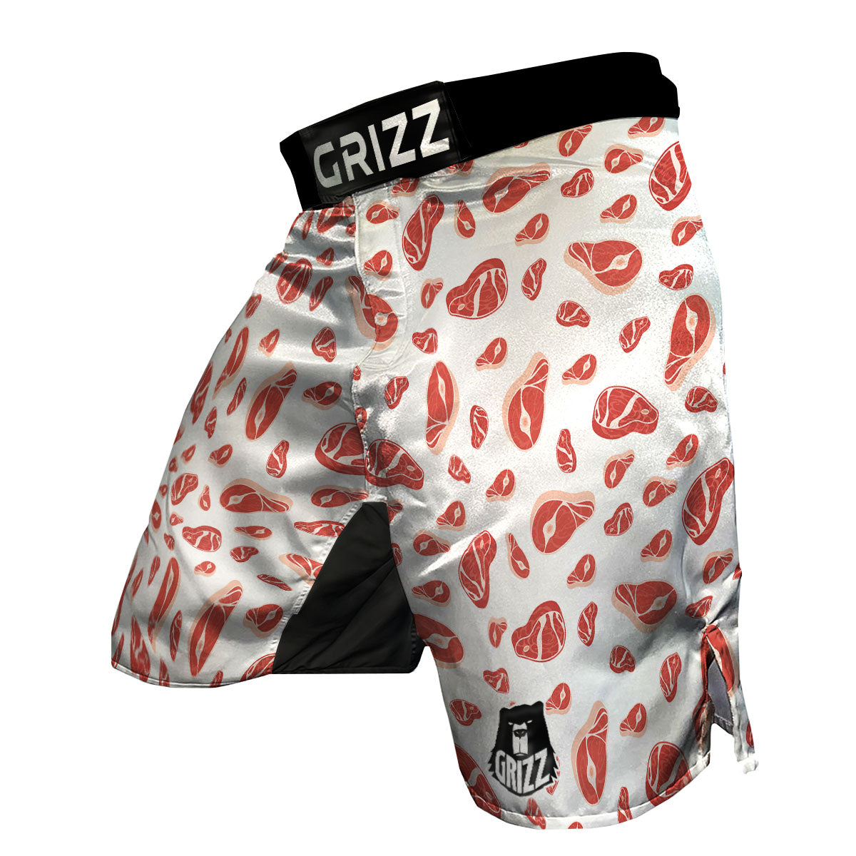 Meat Print Pattern MMA Shorts-grizzshop