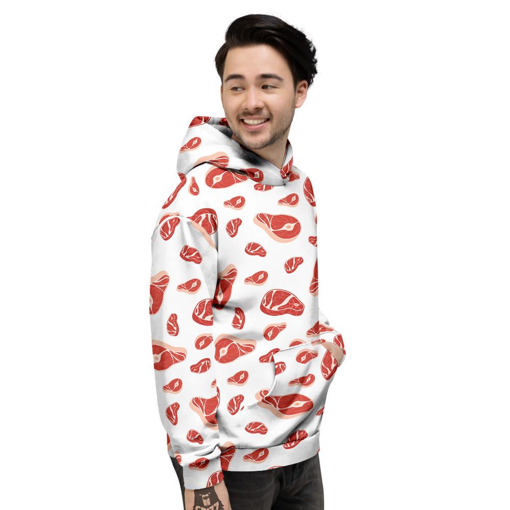 Meat Print Pattern Men's Hoodie-grizzshop