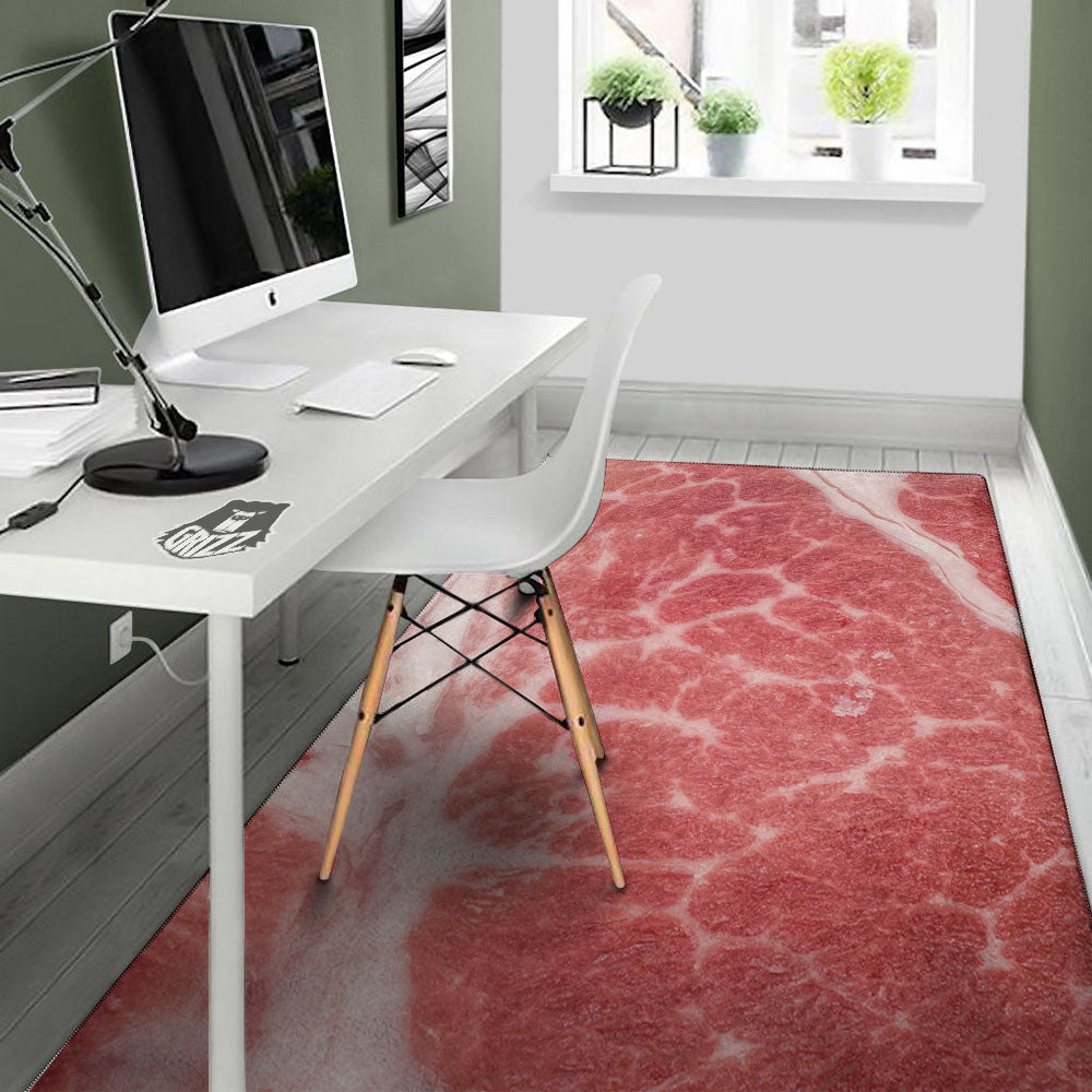 Meat Wagyu Beef Print Floor Mat-grizzshop