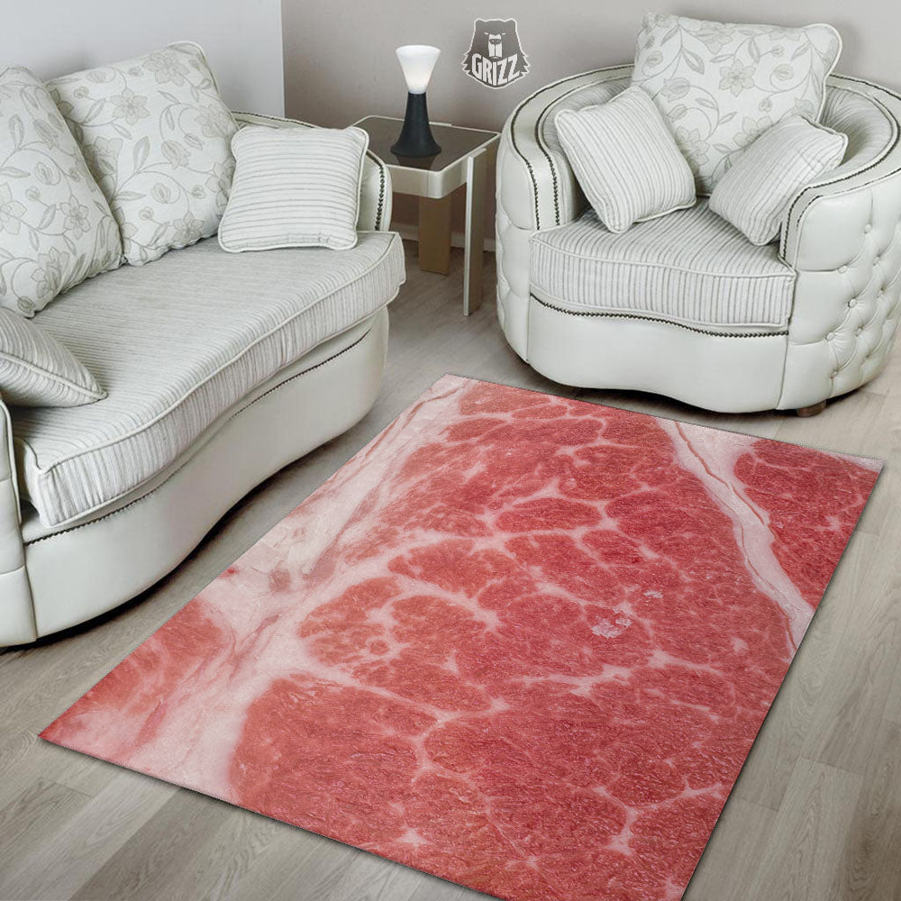 Meat Wagyu Beef Print Floor Mat-grizzshop