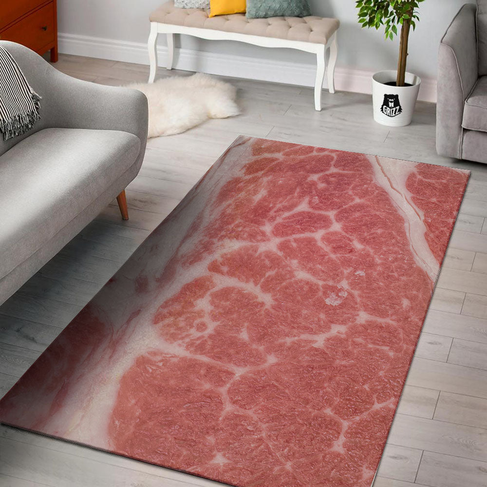 Meat Wagyu Beef Print Floor Mat-grizzshop