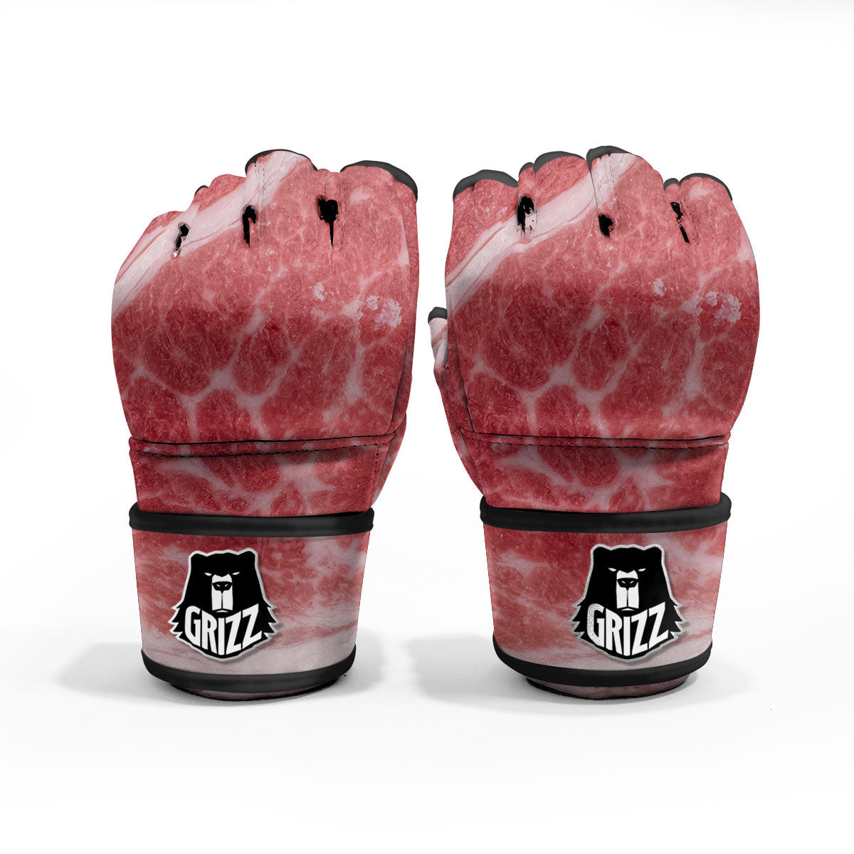 Meat Wagyu Beef Print MMA Gloves-grizzshop