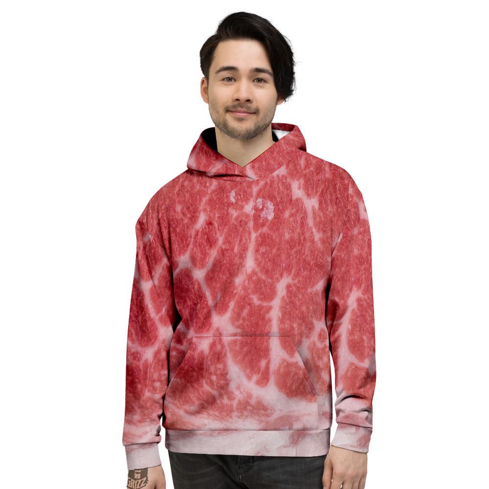 Meat Wagyu Beef Print Men's Hoodie-grizzshop