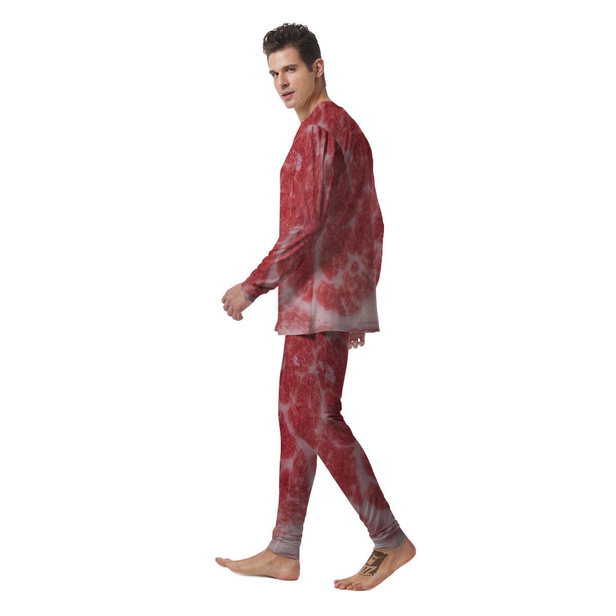 Meat Wagyu Beef Print Men's Pajamas-grizzshop