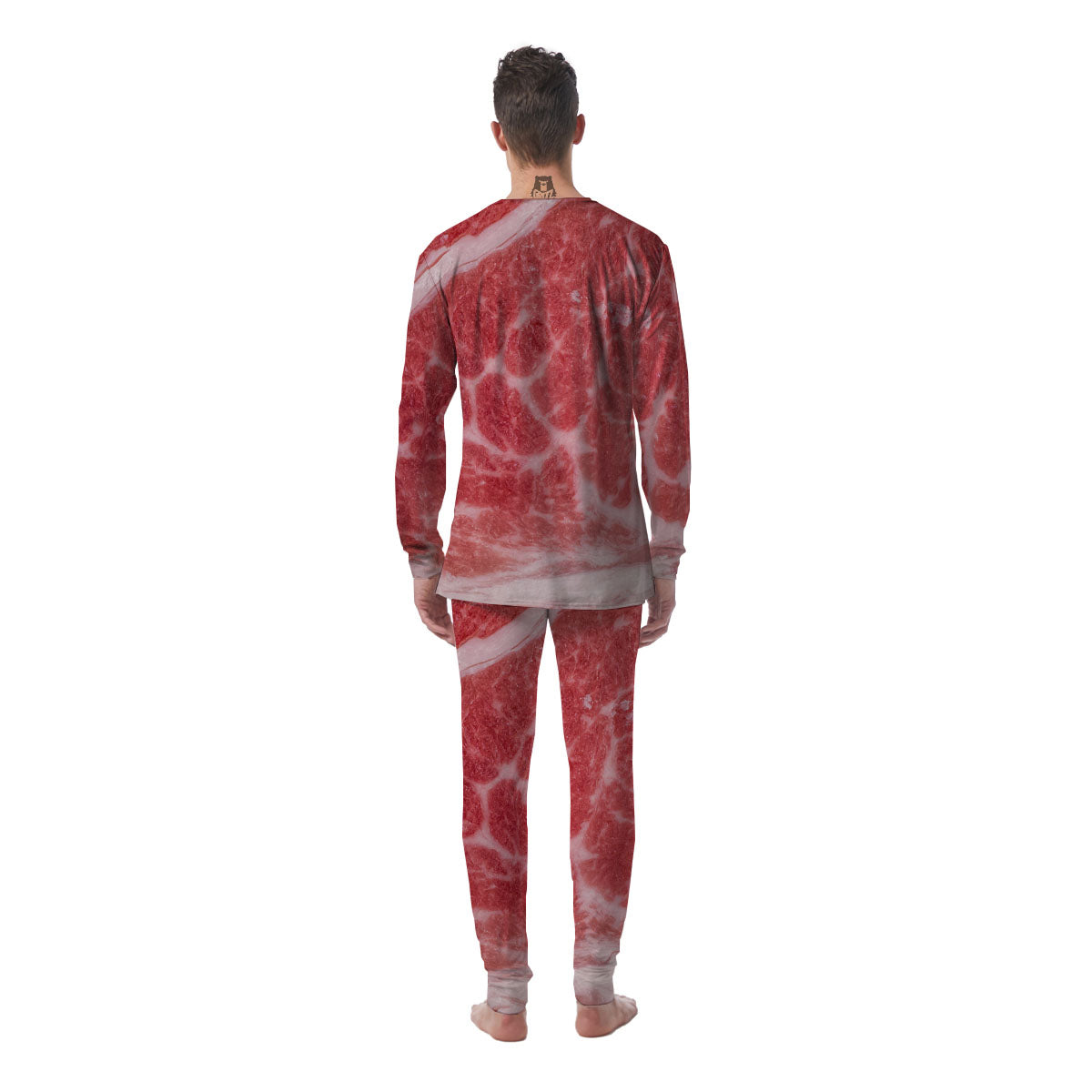Meat Wagyu Beef Print Men's Pajamas-grizzshop