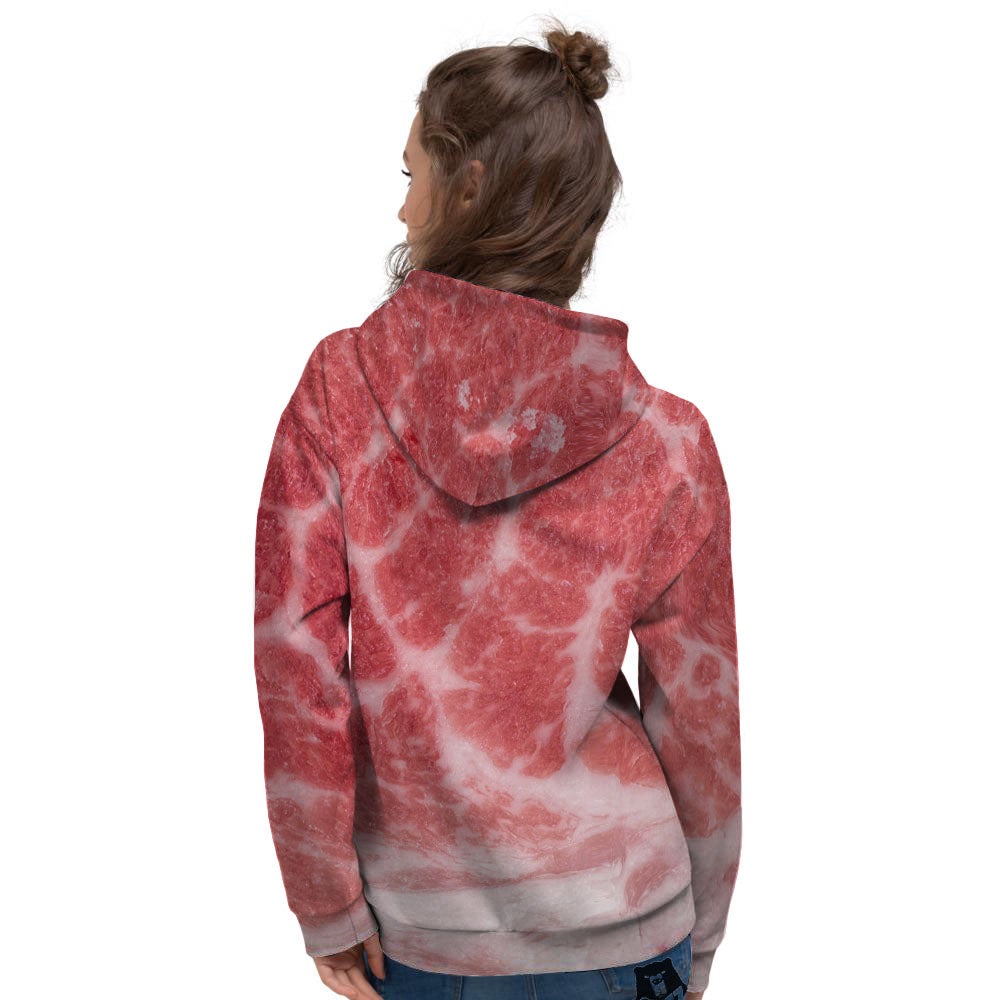 Meat Wagyu Beef Print Women's Hoodie-grizzshop