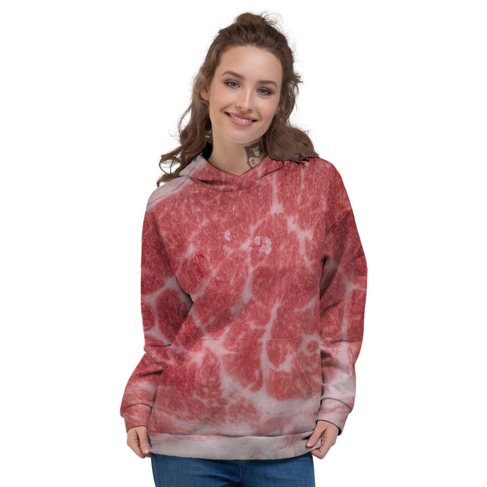 Meat Wagyu Beef Print Women's Hoodie-grizzshop