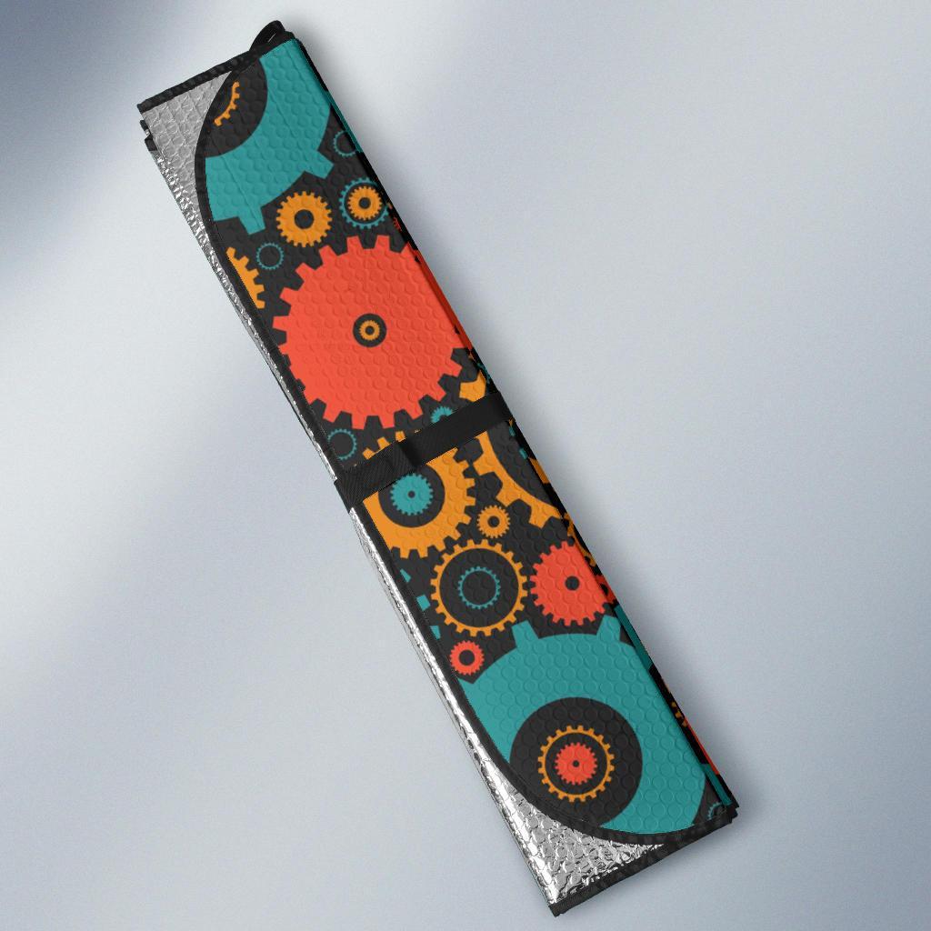 Mechanic Colorful Pattern Print Car Sun Shade-grizzshop