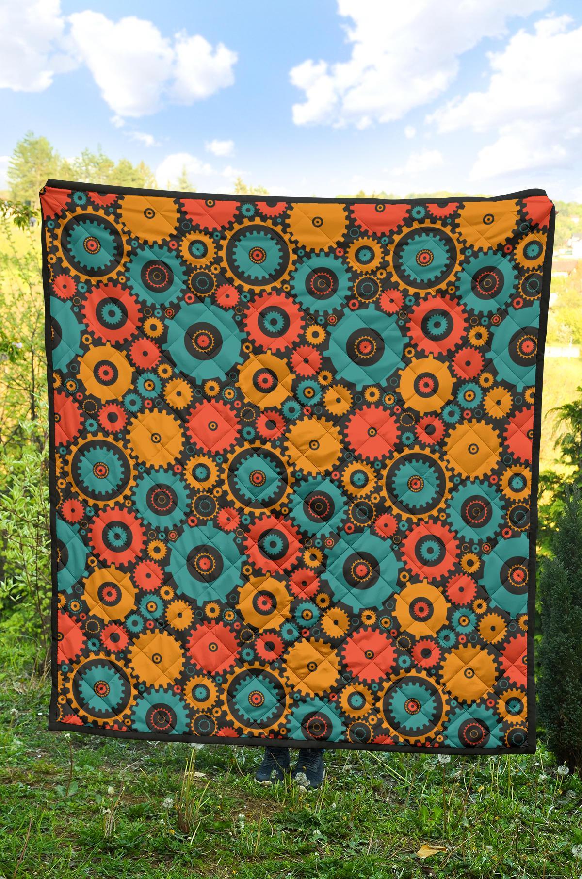 Mechanic Colorful Pattern Print Quilt-grizzshop