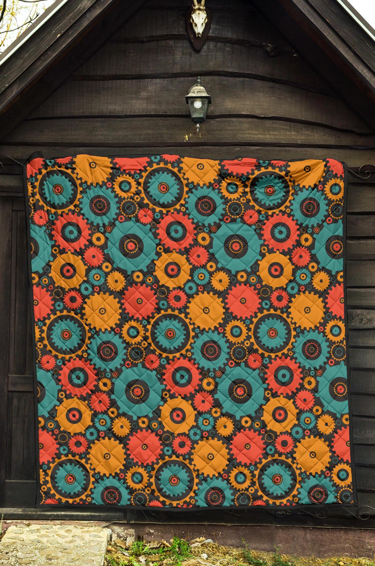 Mechanic Colorful Pattern Print Quilt-grizzshop