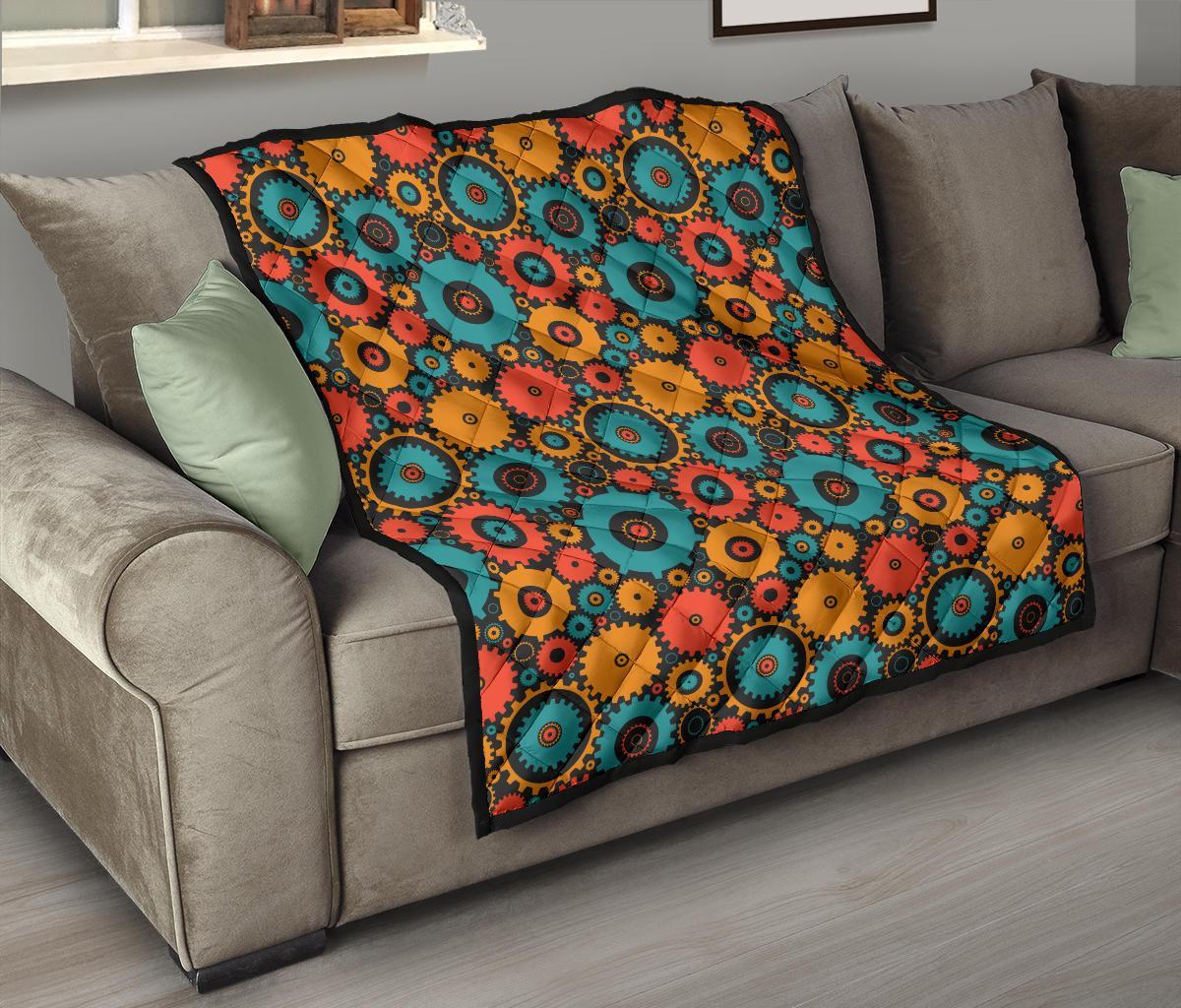Mechanic Colorful Pattern Print Quilt-grizzshop