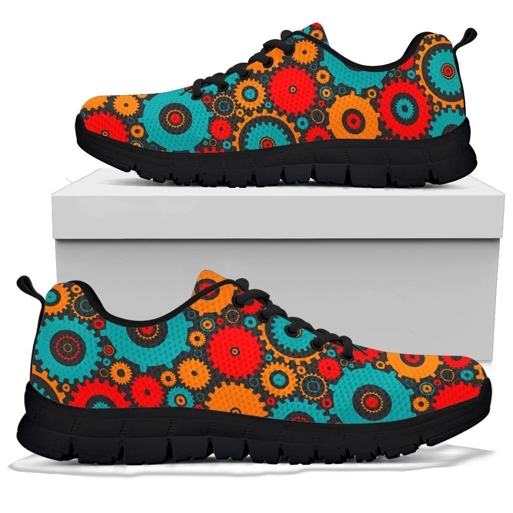 Mechanic Colorful Pattern Print Sneaker Shoes For Men Women-grizzshop