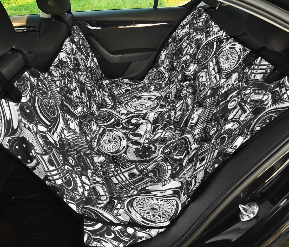 Mechanic Pattern Print Pet Car Seat Cover-grizzshop