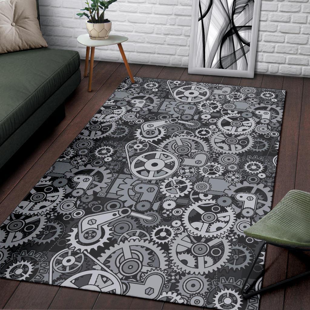 Mechanic Print Pattern Floor Mat-grizzshop