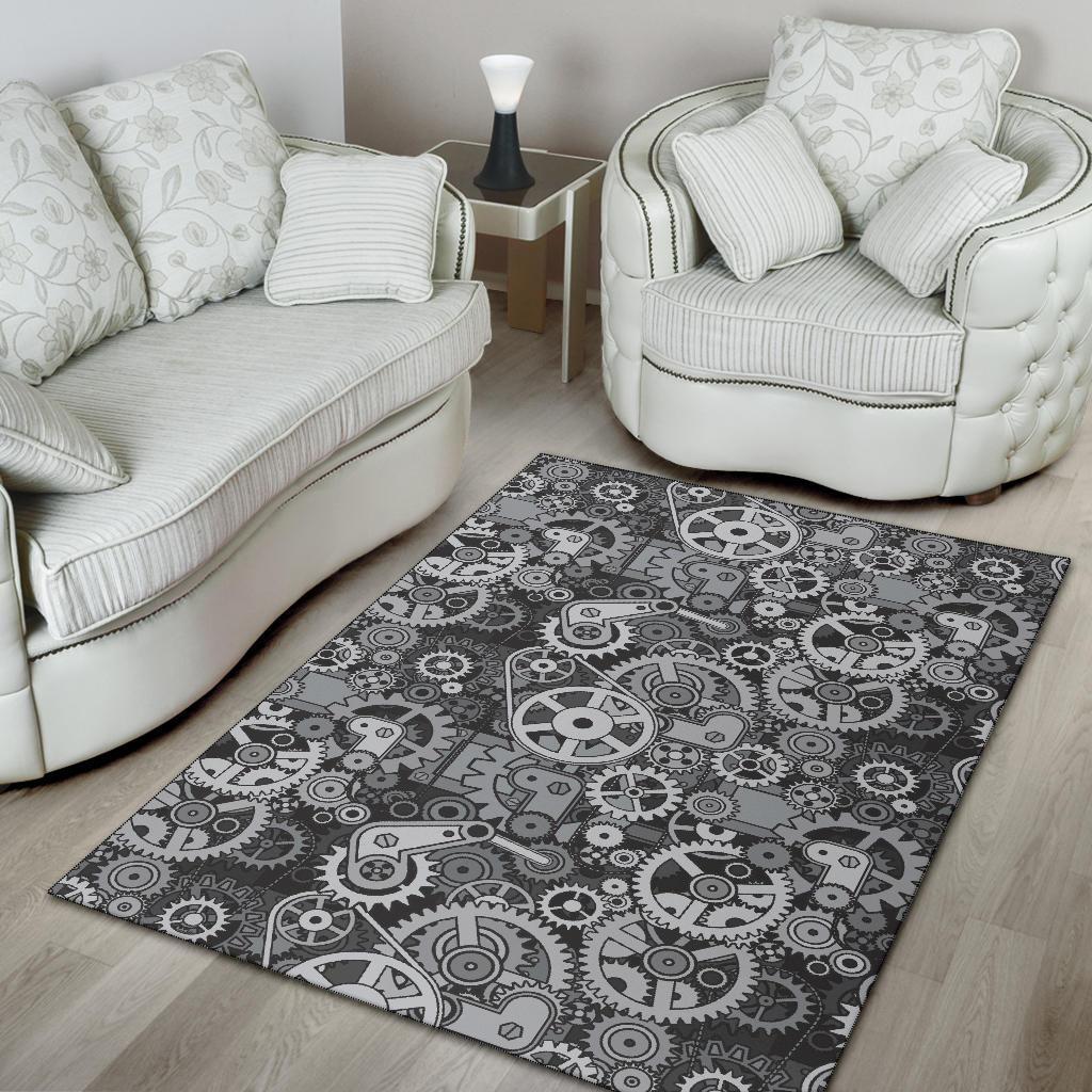 Mechanic Print Pattern Floor Mat-grizzshop
