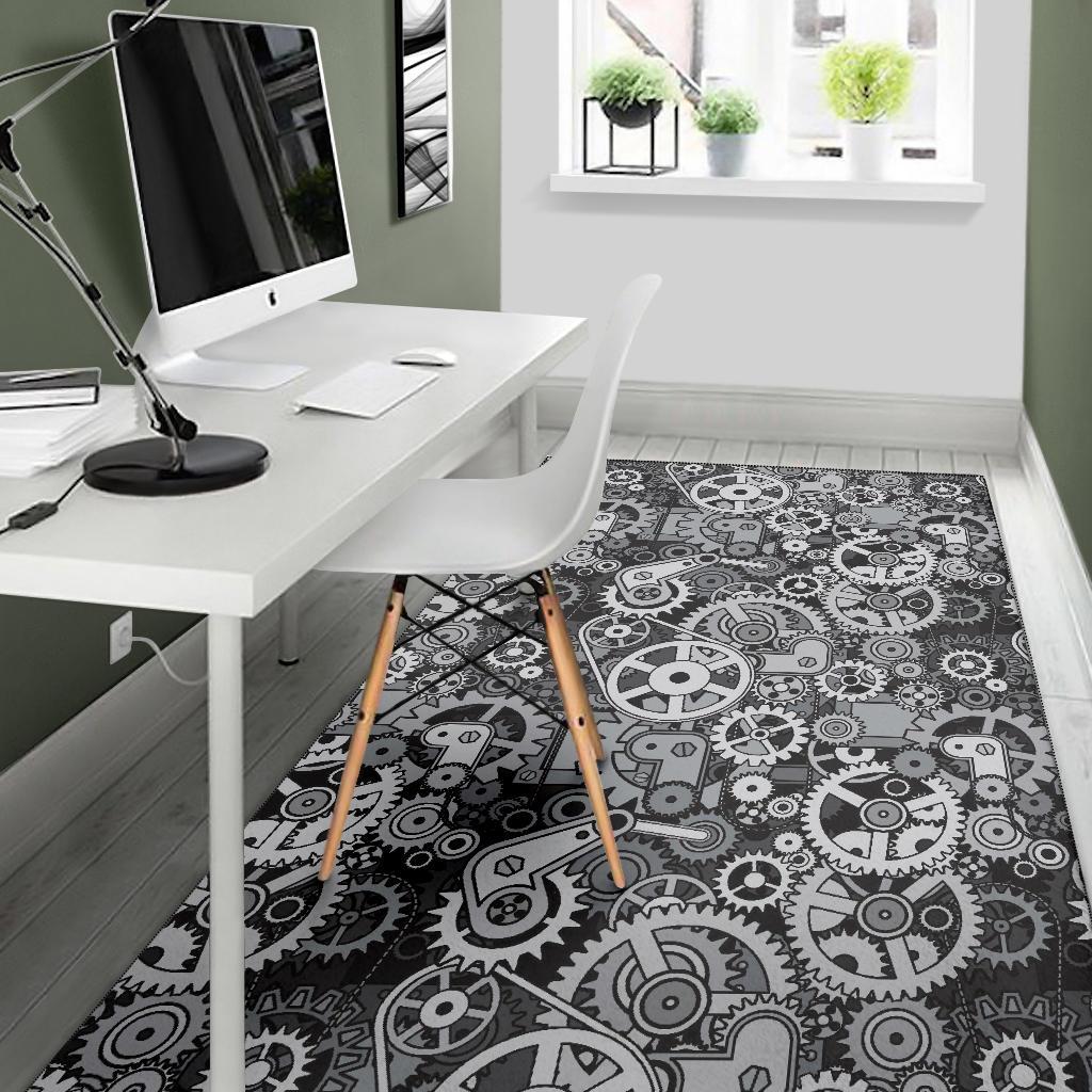 Mechanic Print Pattern Floor Mat-grizzshop