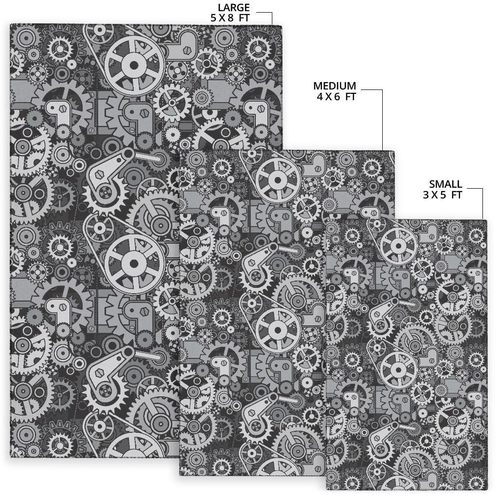 Mechanic Print Pattern Floor Mat-grizzshop