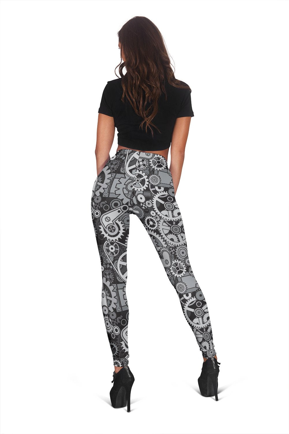 Mechanic Print Pattern Women Leggings-grizzshop